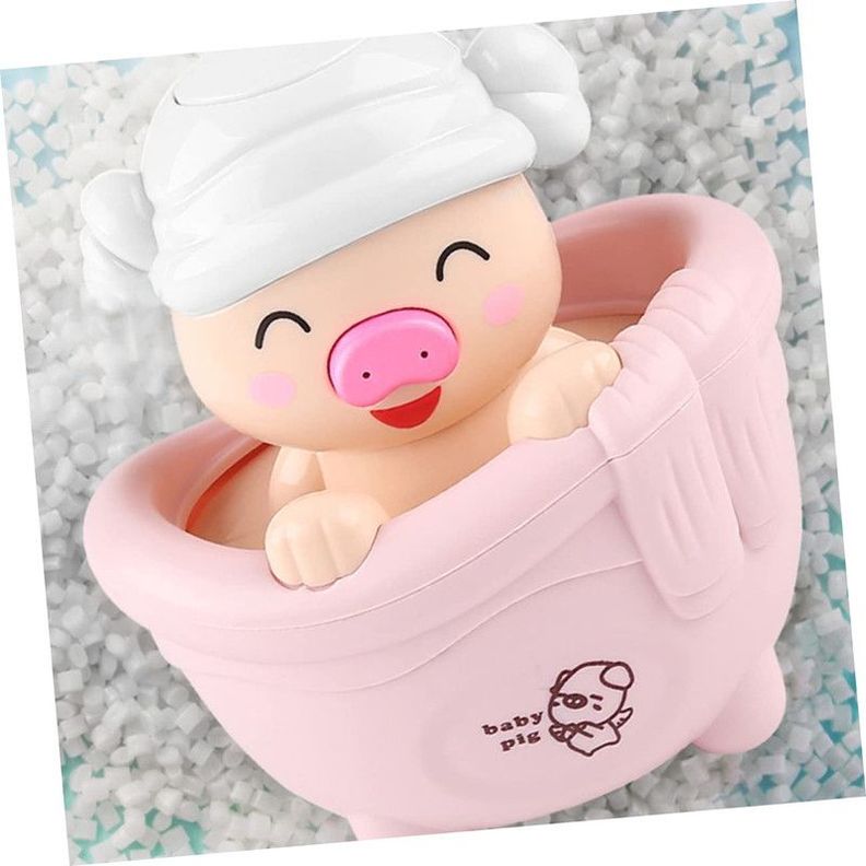 Set 6 Juguetes Cerdito Agua Ducha Divertido Baño bebes Lau-1
