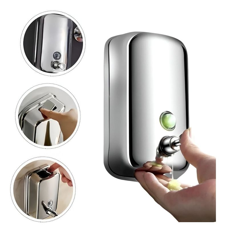 Dispensador Jabón Pared Moderno 500ml Baño Cocina Jhn-1