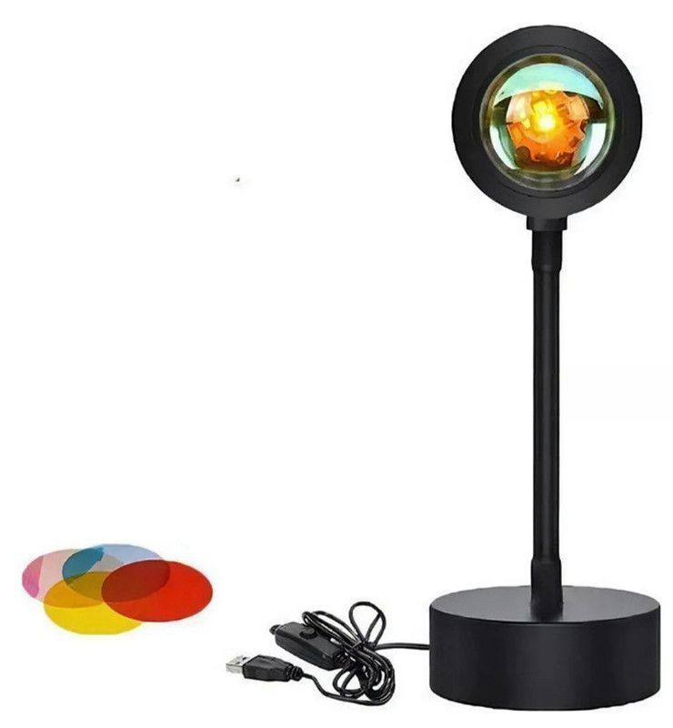 Lampara Mesa Puesta Sol Iluminaria Nocturna Ambiente Lau-0