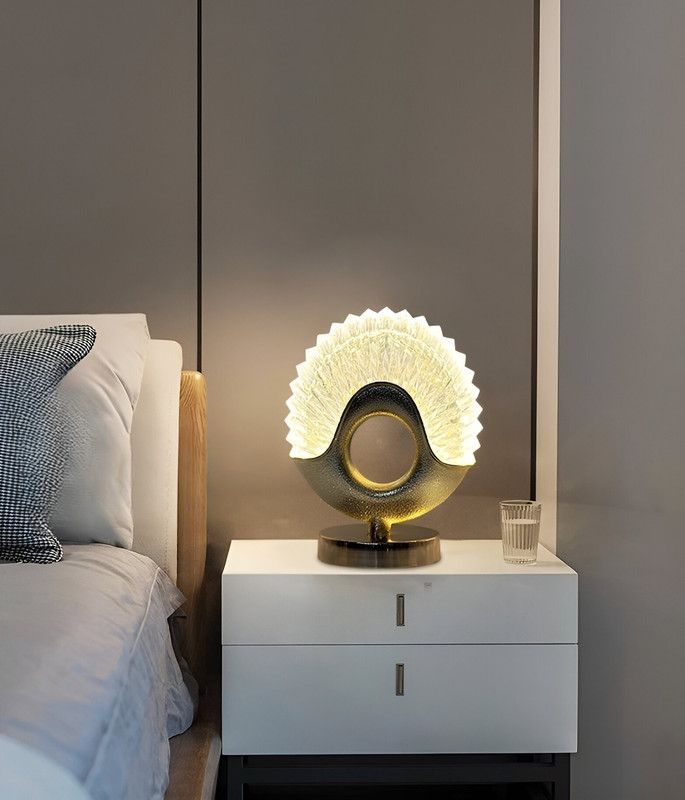 Lampara Mesa Nordica Romantica Acrilico Moderna Lau-7