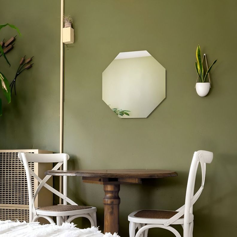 Espejo Pared Octagonal Biselado Geométrico Decorativo Jhn-3