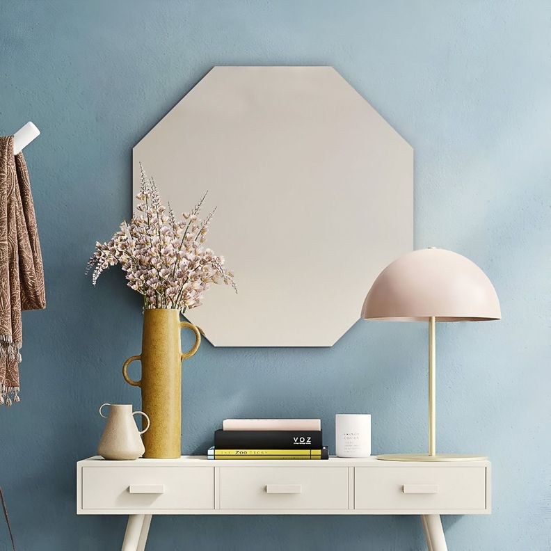 Espejo Pared Octagonal Biselado Geométrico Decorativo Jhn-5
