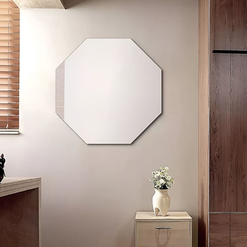 Espejo Pared Octagonal Biselado Geométrico Decorativo Jhn-8