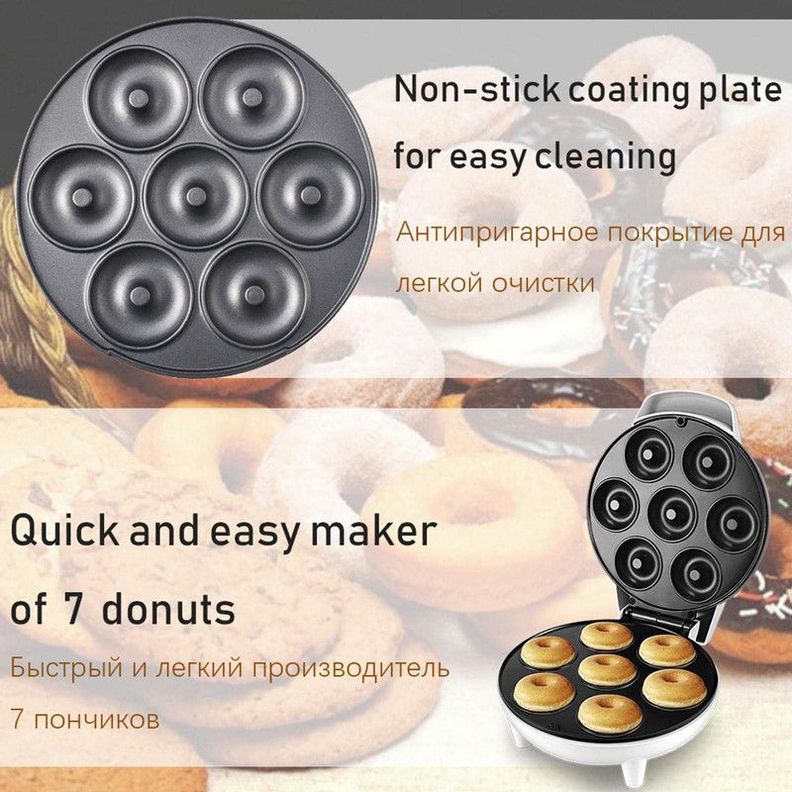 Maquina Donuts Mini Antiadherente Postres Cocina Lau-4