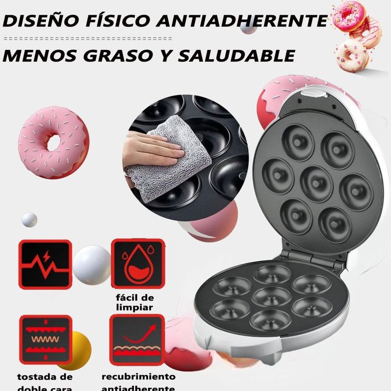 Maquina Donuts Mini Antiadherente Postres Cocina Lau-7
