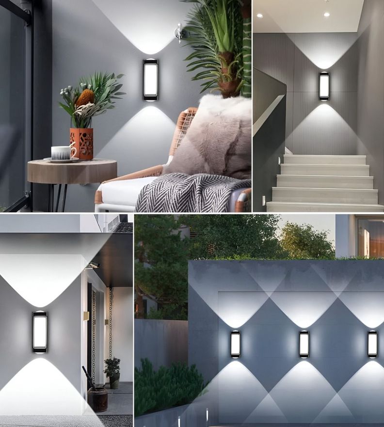 Aplique Decorativo Pared LED Lámpara Negro Moderno Jhn-4