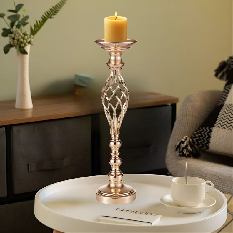 Portavelas Centro Mesa Candelabro Decoración 49cm Jhn-1
