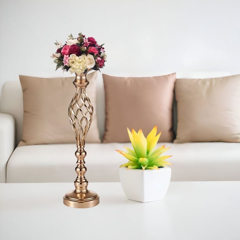 Portavelas Centro Mesa Candelabro Decoración 49cm Jhn-2