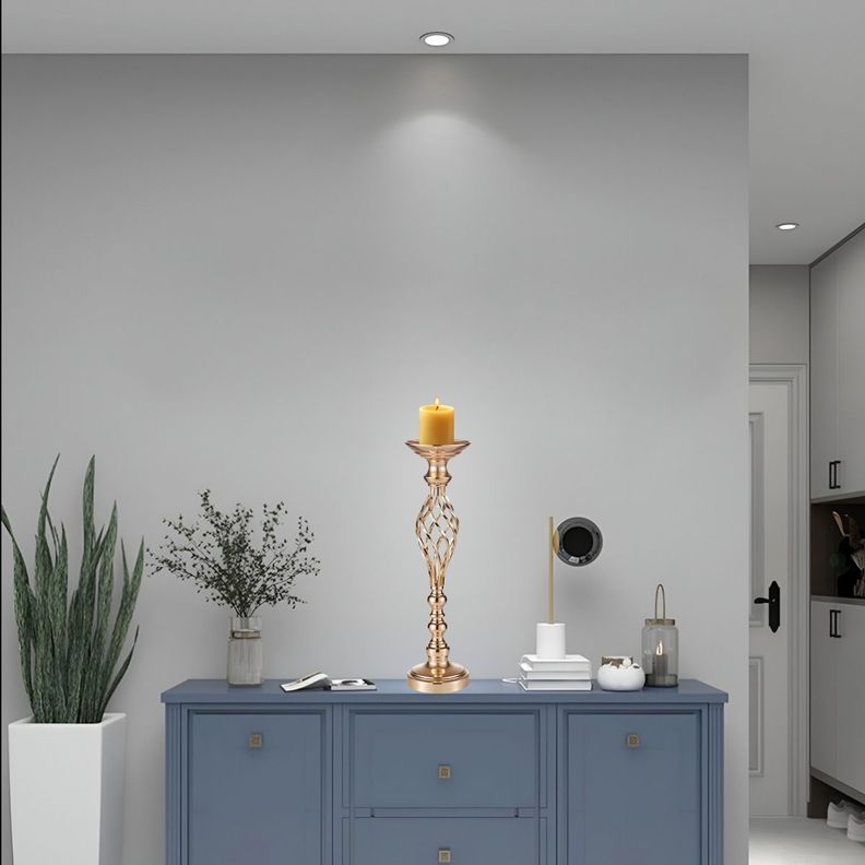 Portavelas Centro Mesa Candelabro Decoración 49cm Jhn-8