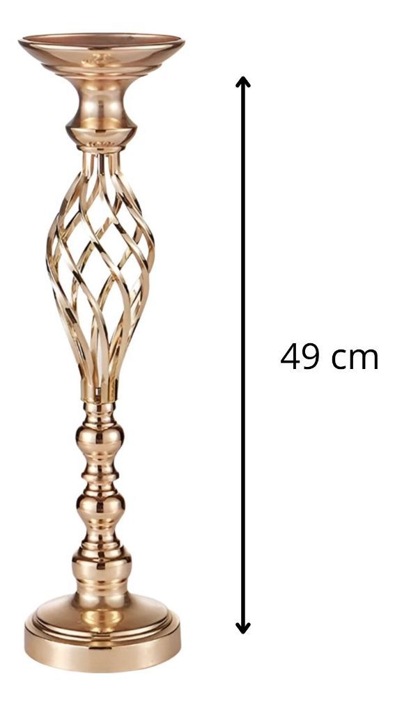 Portavelas Centro Mesa Candelabro Decoración 49cm Jhn-9