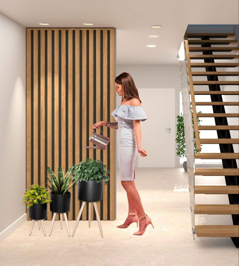Set Macetas Planta Flores Interior Exterior Patas Negra Jhn-2