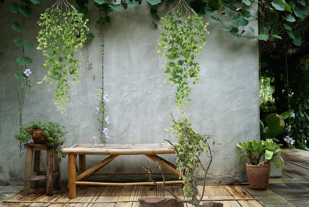 Set 2 Plantas Ramo Arbusto Artificial Ramo Colgante Lau-1