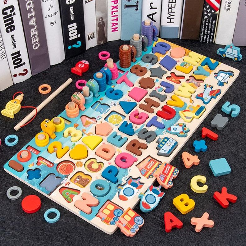 Rompecabezas Puzzle Madera Aprendizaje Letras Numeros Lau-6