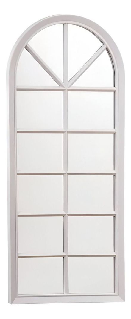 Espejo Pared Decorativo Blanco Ventana Catedral Vintage Jhn-0