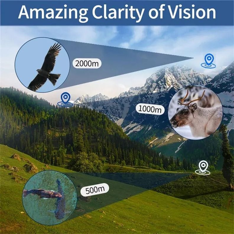 Monocular Hd Alta Potencia Soporte Triángulo Alcance Jhn-3