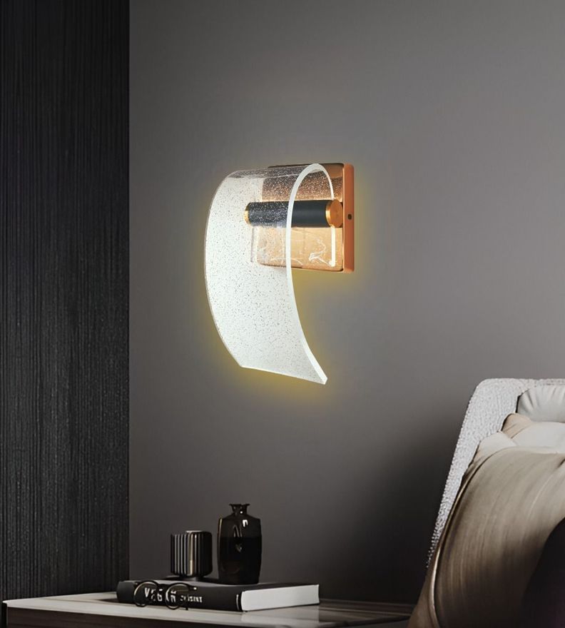 Lámpara Pared LED Elegante Dorada Acrílico Decorativa Jhn-6