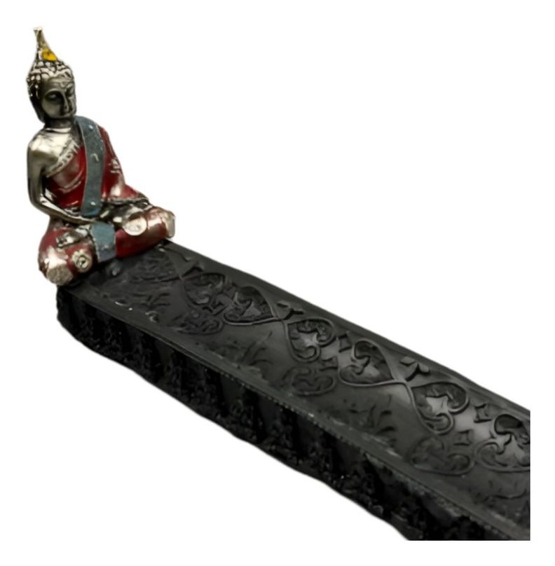 Porta Inciensos Decorativo Buda En Resina 24cm Jhn-1