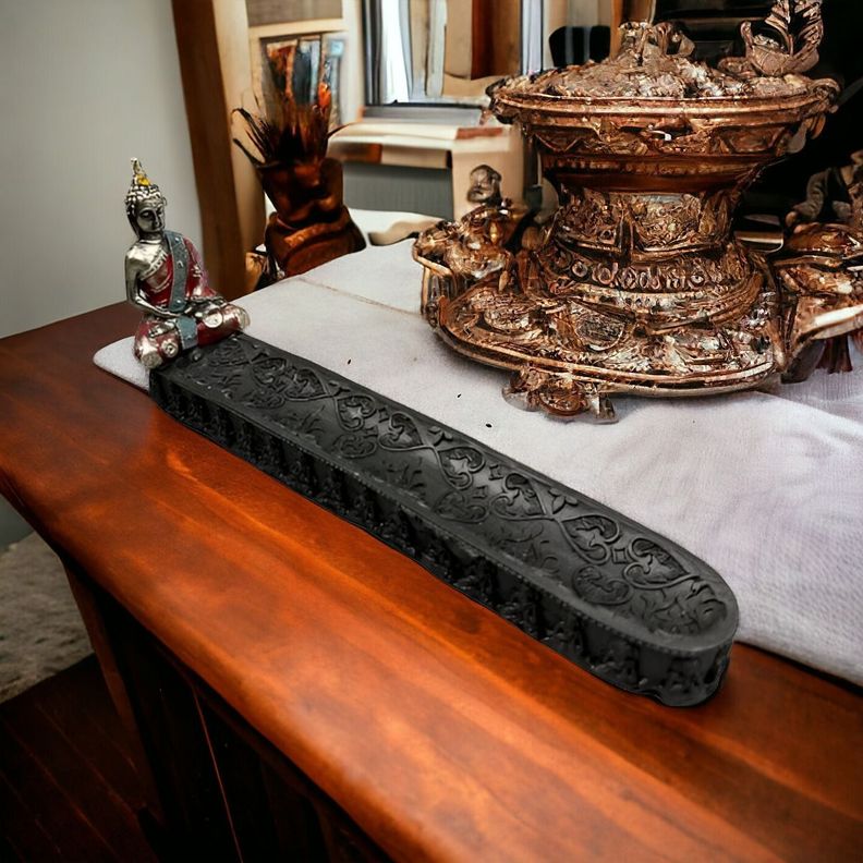 Porta Inciensos Decorativo Buda En Resina 24cm Jhn-5