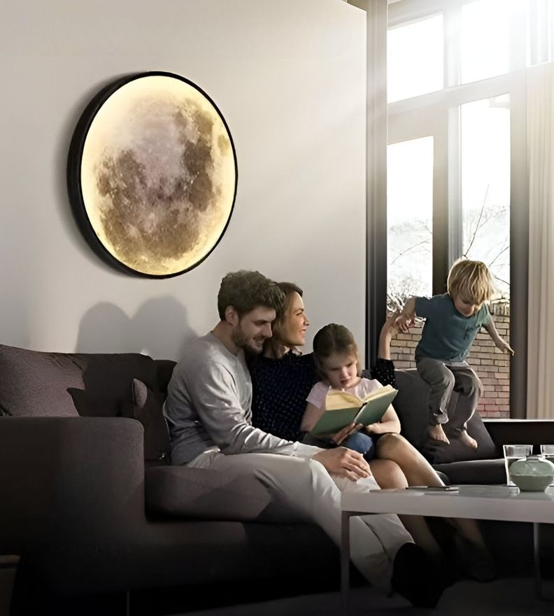 Aplique Pared Luna 3D Lámpara LED Techo Decoración Jhn-2