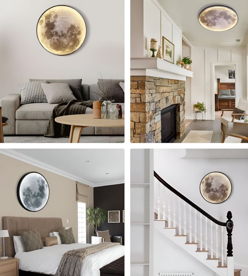 Aplique Pared Luna 3D Lámpara LED Techo Decoración Jhn-5