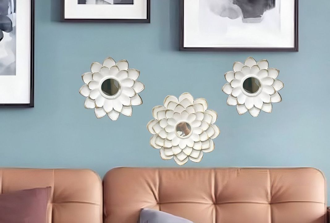 Espejo Decorativo Flor Bohemio Pared Sala Hogar Lau-9