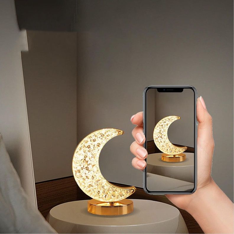 Lampara Mesa Luna LED Dormitorio Decoracion Moderna Lau-2