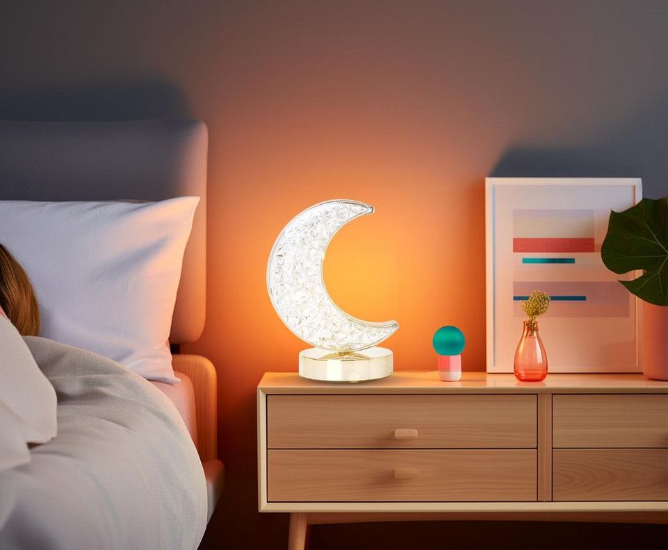Lampara Mesa Luna LED Dormitorio Decoracion Moderna Lau-8