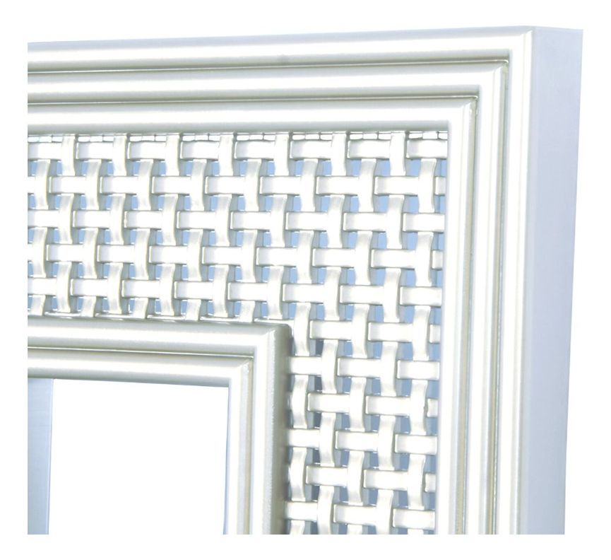 Espejo Decorativo Marco Blanco Rectangular Ventana Jhn-1