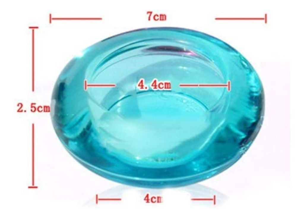 Set de 7 Portavelas Decorativo Cristal Colores Vibrante Jhn-1