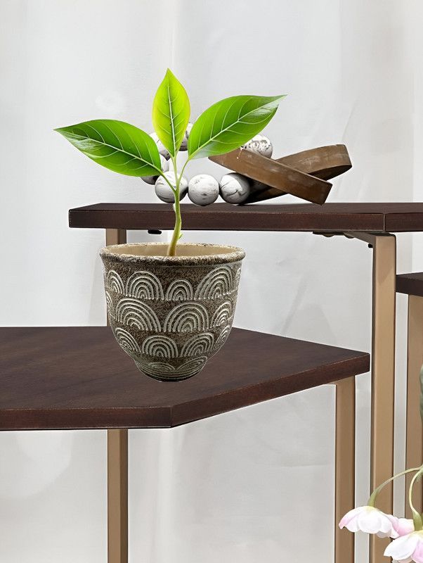 Maceta Hormigon Arcilla Plantas Jardin Cesped Adorno Lau-5