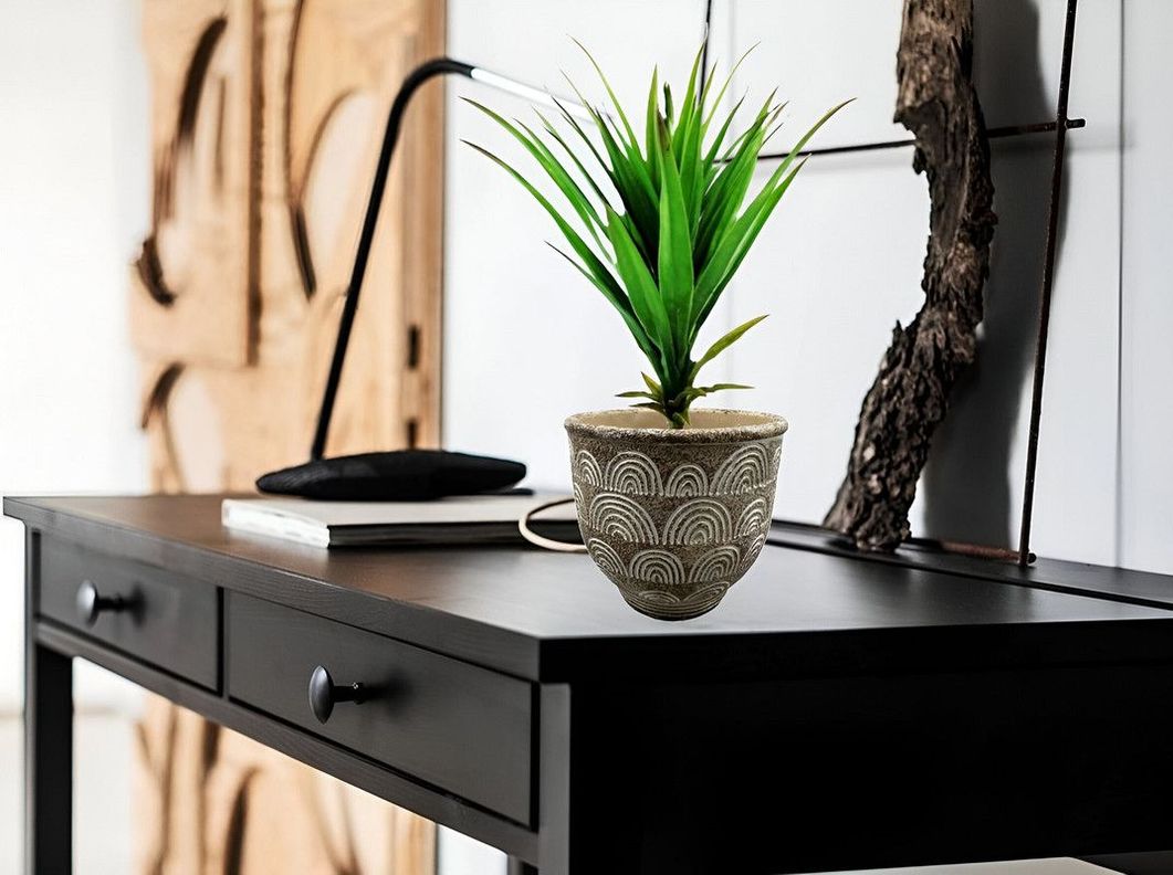 Maceta Hormigon Arcilla Plantas Jardin Cesped Adorno Lau-7