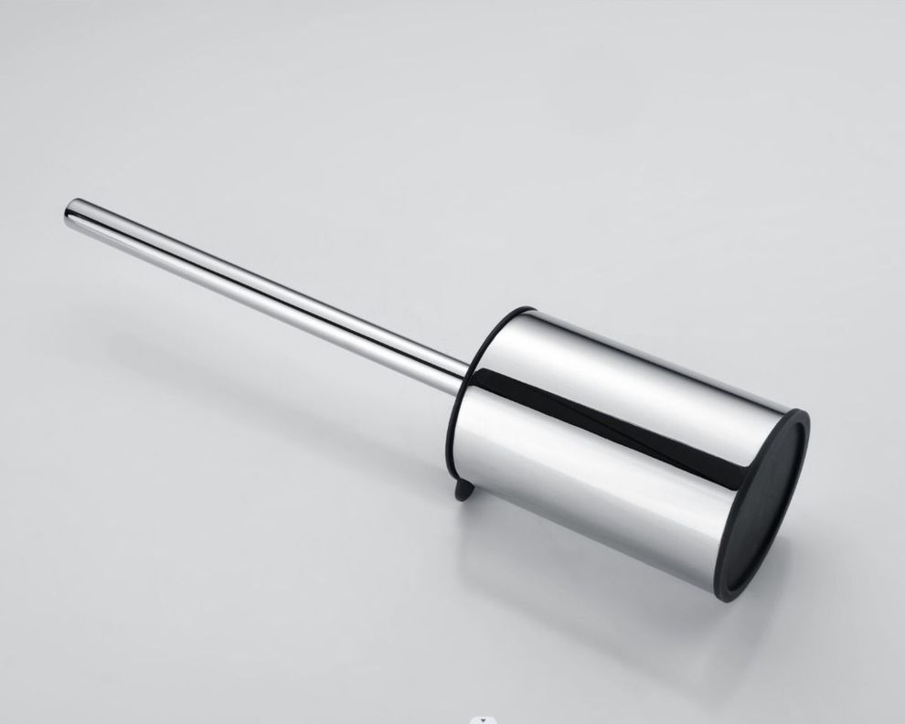 Escobilla para Inodoro Soporte Ergonómico Acero Inoxidable-1