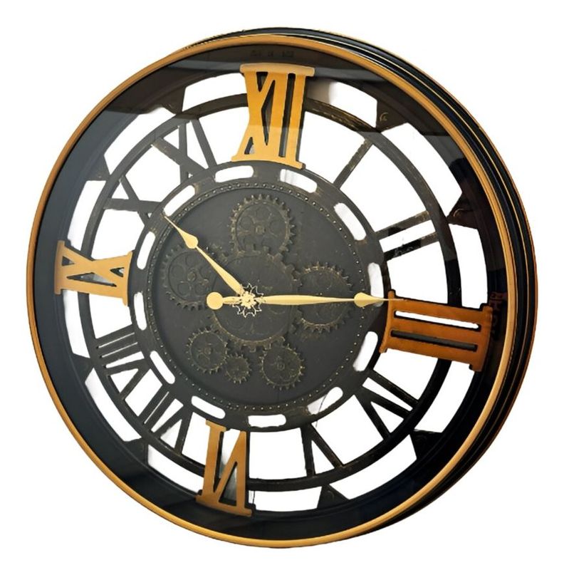 Reloj Pared Retro Engranajes Redondo Decorativo Jhn-1
