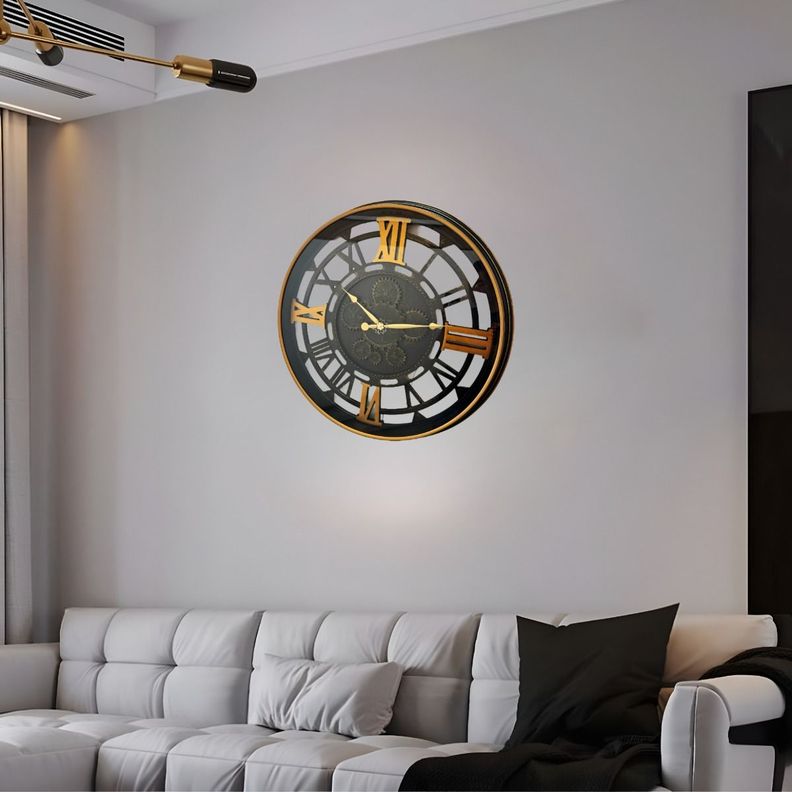 Reloj Pared Retro Engranajes Redondo Decorativo Jhn-4