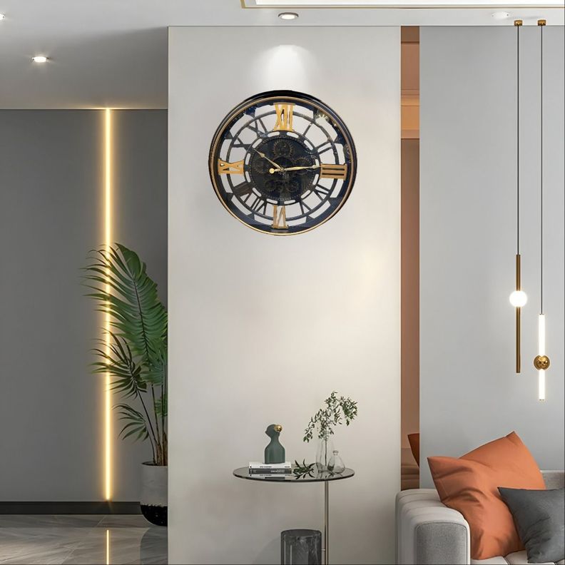 Reloj Pared Retro Engranajes Redondo Decorativo Jhn-7