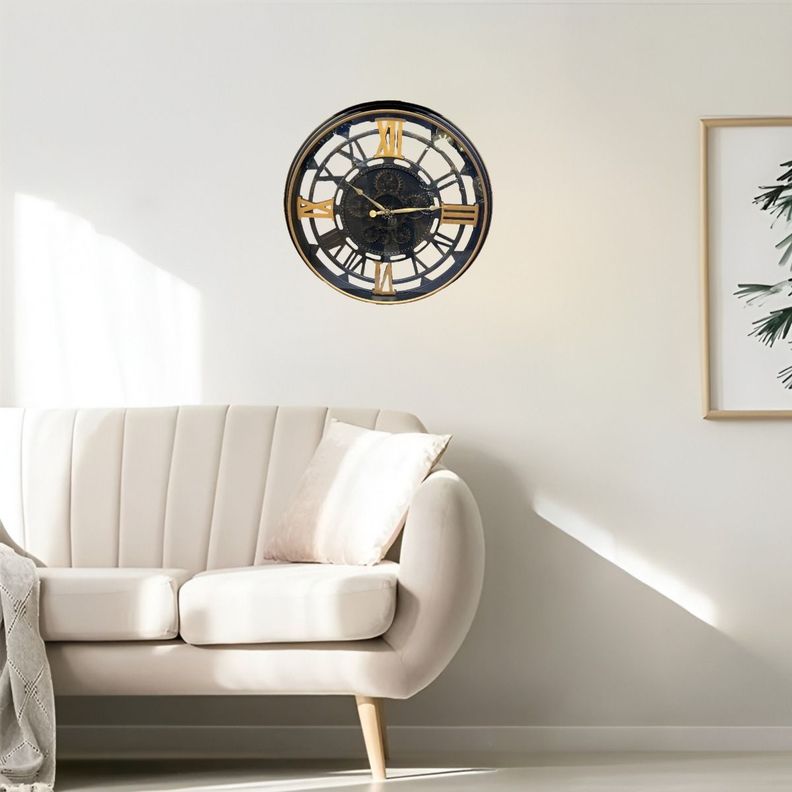 Reloj Pared Retro Engranajes Redondo Decorativo Jhn-8