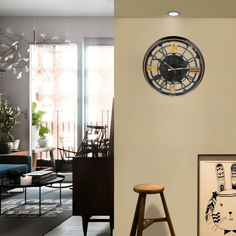 Reloj Pared Retro Engranajes Redondo Decorativo Jhn-9