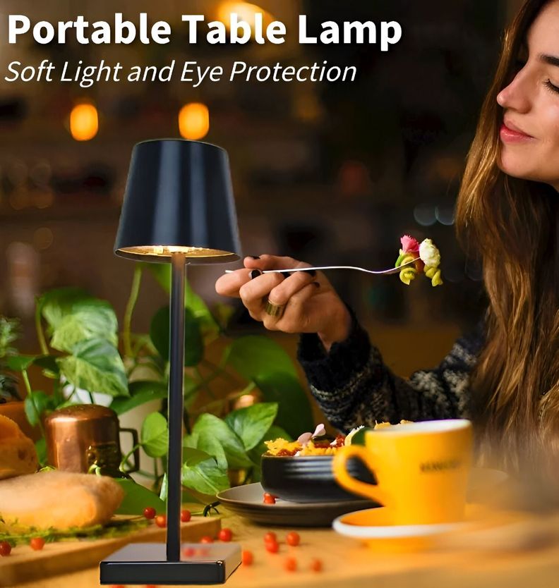 Lámpara Mesa Táctil Led Inalámbrica Usb Luz Noche Jhn-5