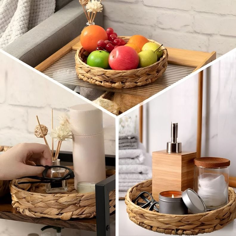 Set de 3 Bandeja Cesta Almacenamiento Jacinto Natural Jhn-7