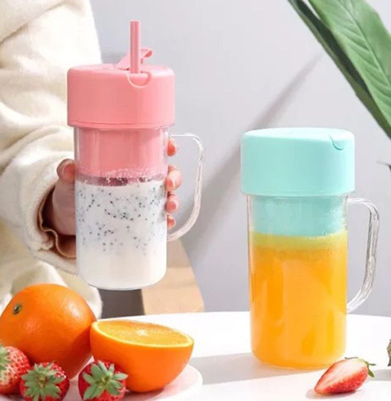 Botella Pajita Batidor Frutas Multifuncional Usb Lau-2