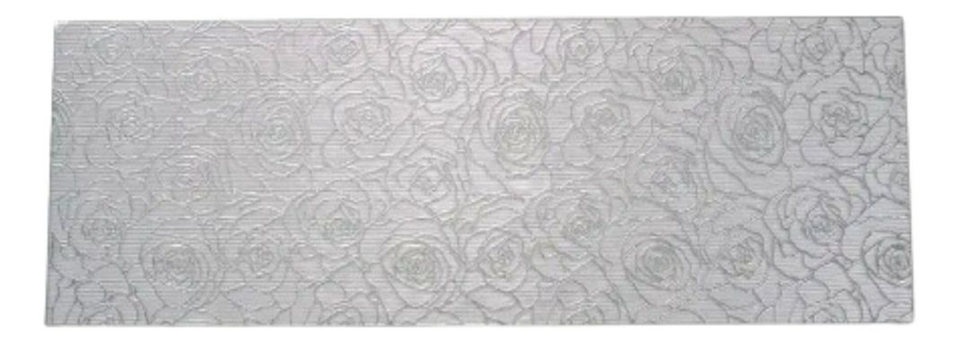 Set de 3 Mantel Decorativo Dorado Plata Floral Relieve Jhn-1
