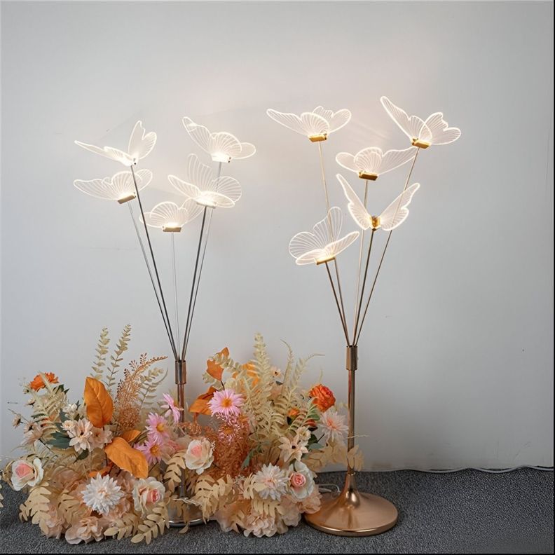 Lámpara Pie Mariposas LED Decorativa Escenario Fiesta Jhn-9