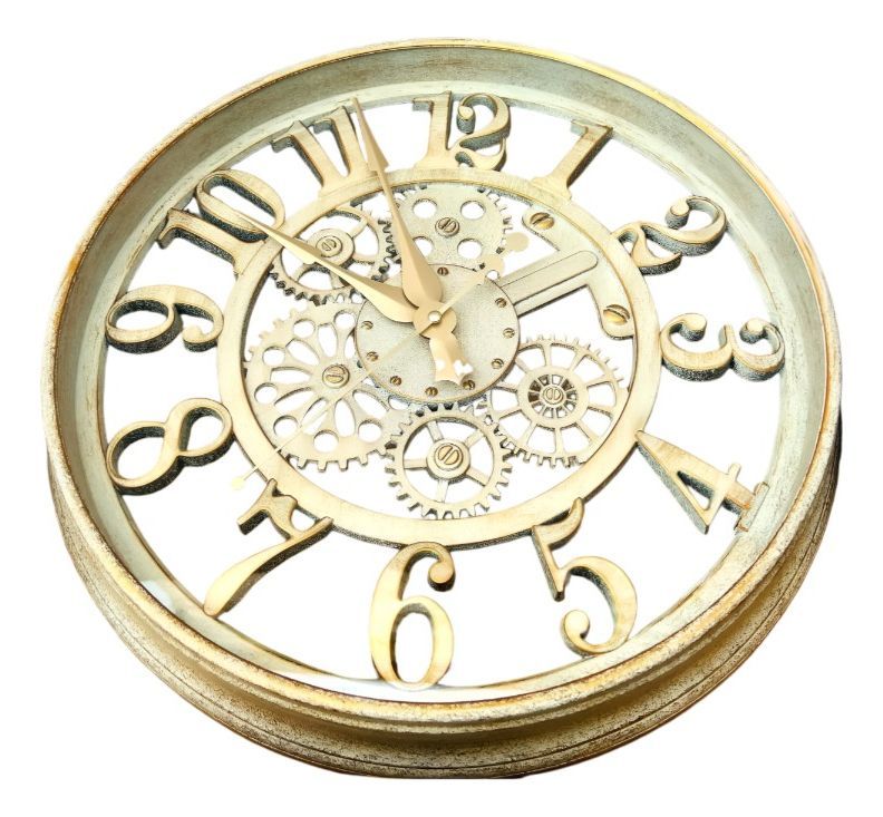 Reloj Pared Engranaje Silencioso Antiguo Decorativo Jhn-1