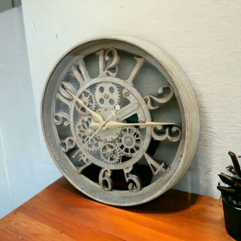 Reloj Pared Engranaje Silencioso Antiguo Decorativo Jhn-2