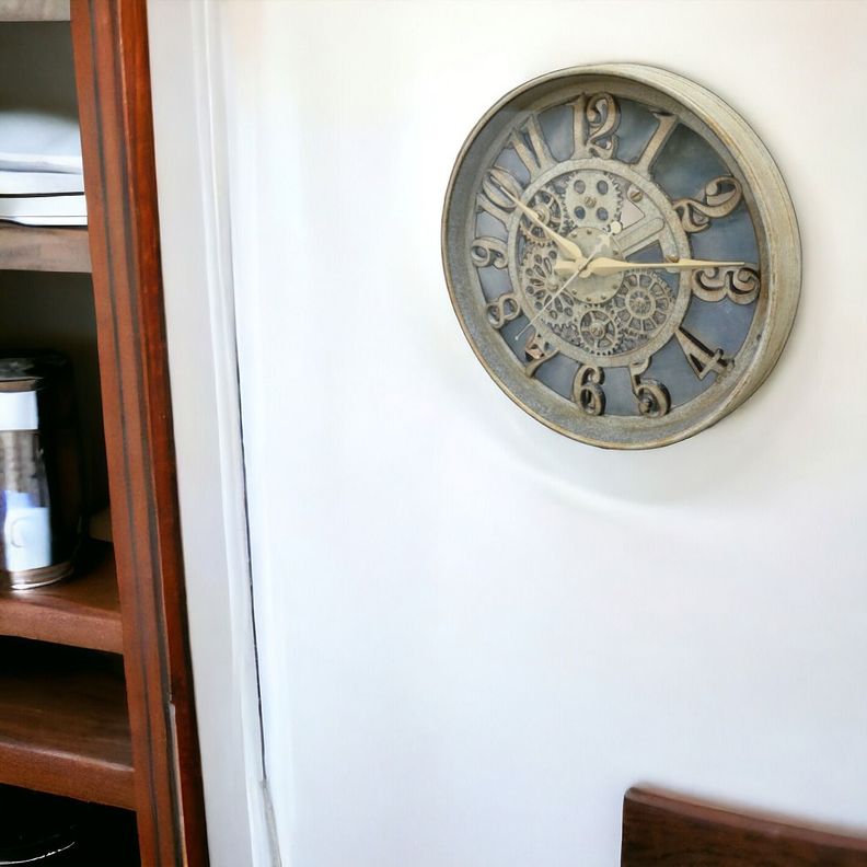 Reloj Pared Engranaje Silencioso Antiguo Decorativo Jhn-4