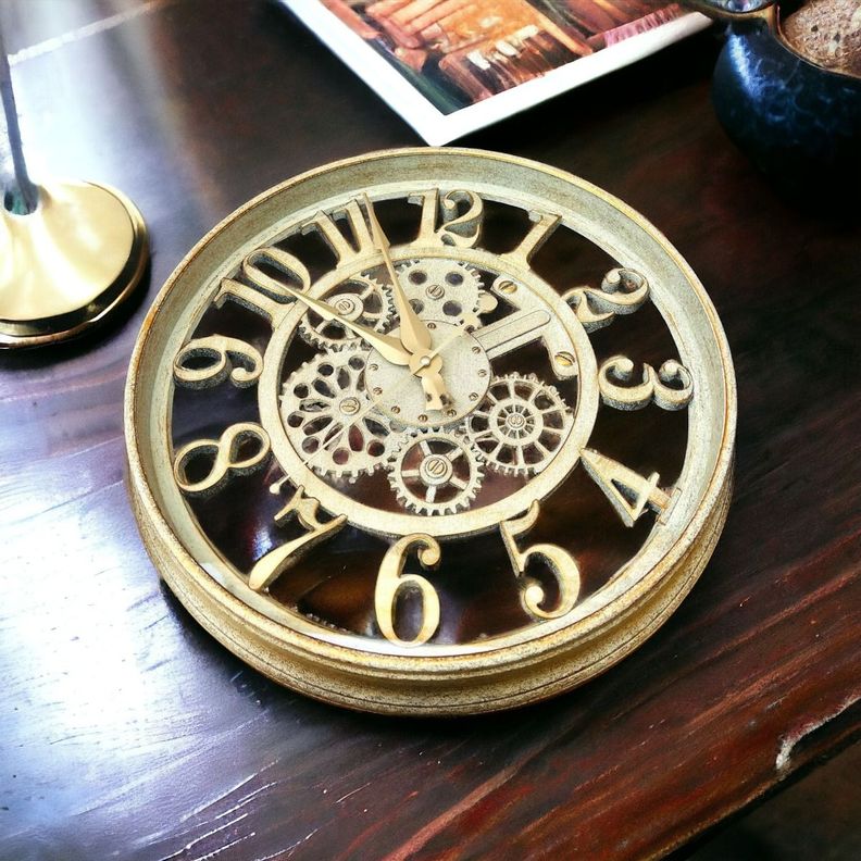 Reloj Pared Engranaje Silencioso Antiguo Decorativo Jhn-7