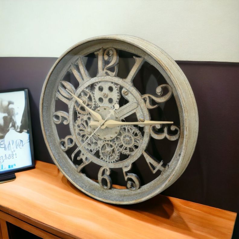Reloj Pared Engranaje Silencioso Antiguo Decorativo Jhn-8