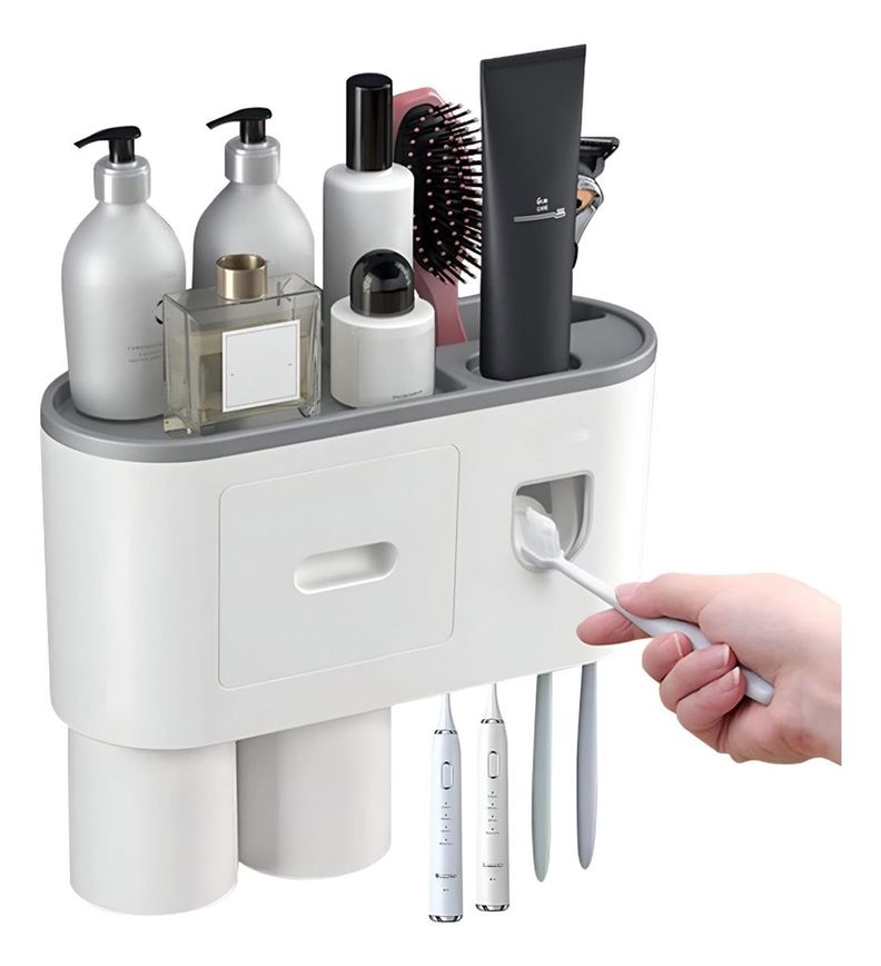Soporte Cepillos Dientes Dispensador Pasta Organizador Jhn-1