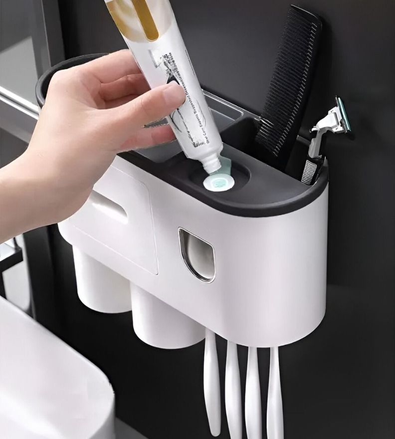 Soporte Cepillos Dientes Dispensador Pasta Organizador Jhn-3