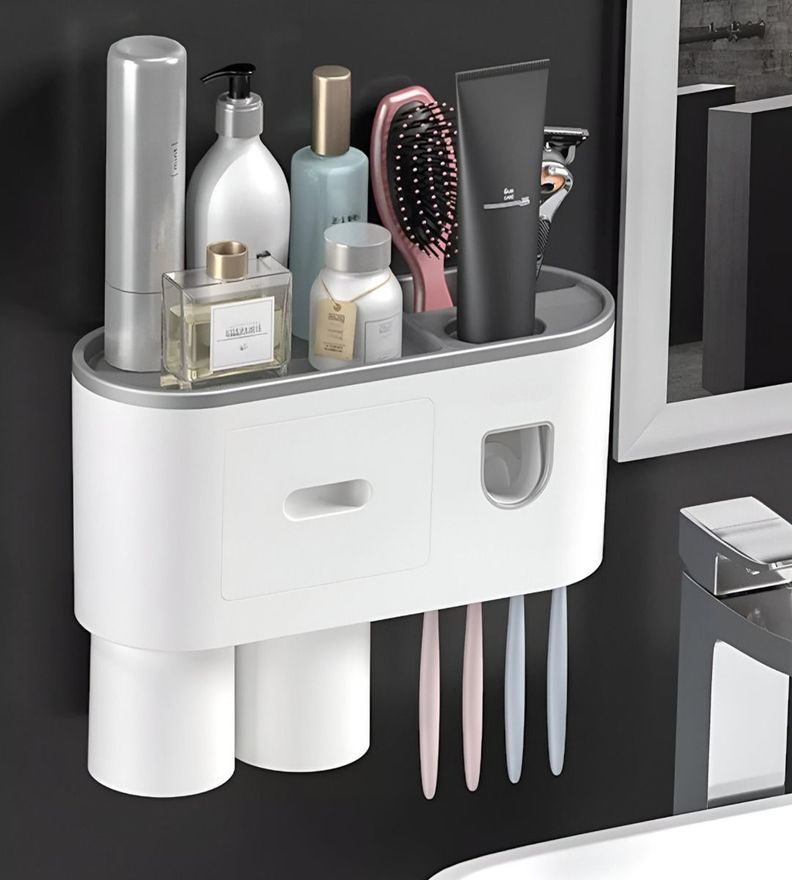 Soporte Cepillos Dientes Dispensador Pasta Organizador Jhn-9